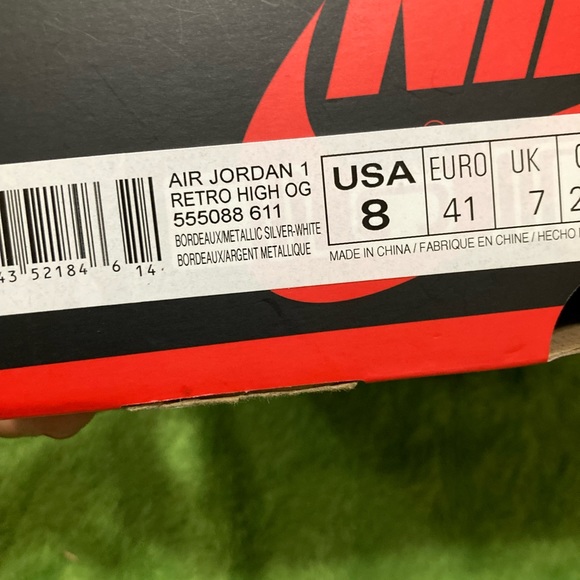 Jordan 1 high Top “Bordeaux “ Size 8 🔥🔥🔥✅ - Picture 5 of 7